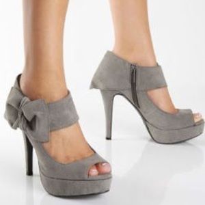 Grey Suede Heels